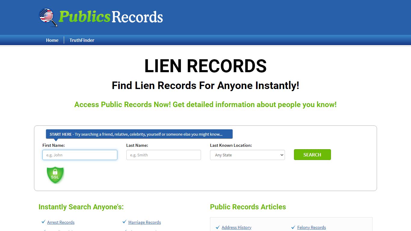 Find Lien Records For Anyone